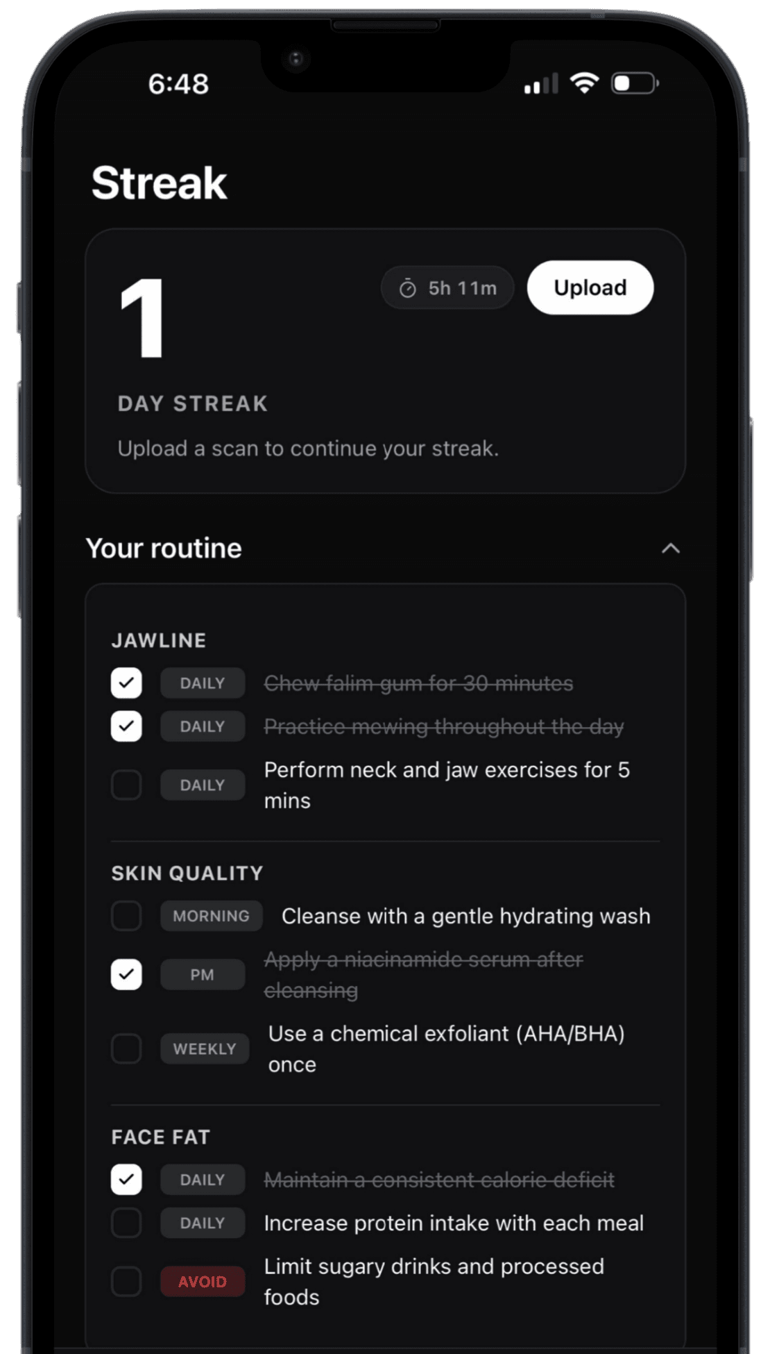 Potential AI Streak System